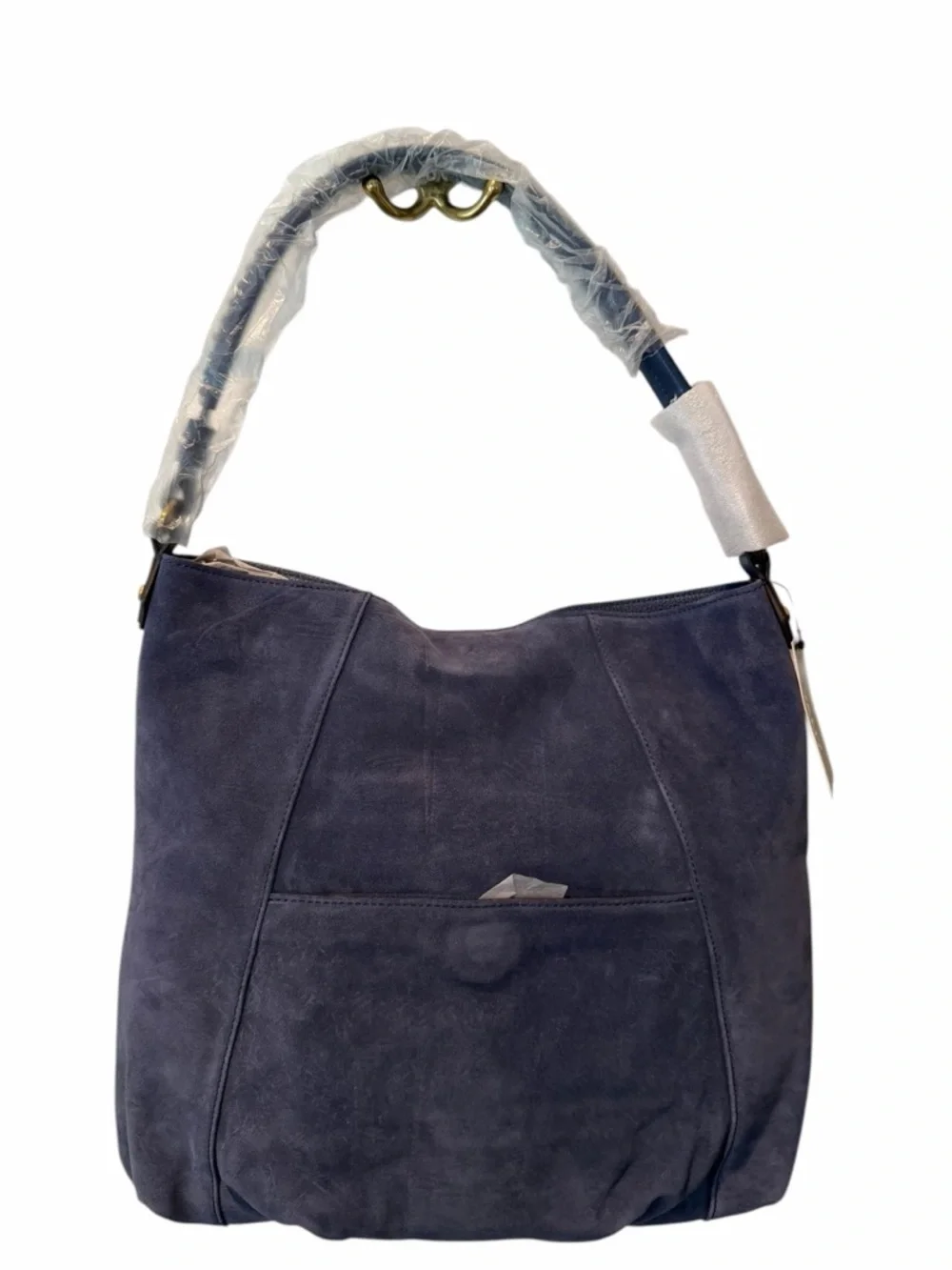 OrYANY Blue Suede Leather Hobo Shoulder Bag NWT Designer Purse Dust Bag